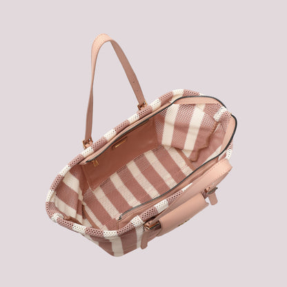 BORSA A SPALLA IN RETE A RIGHE