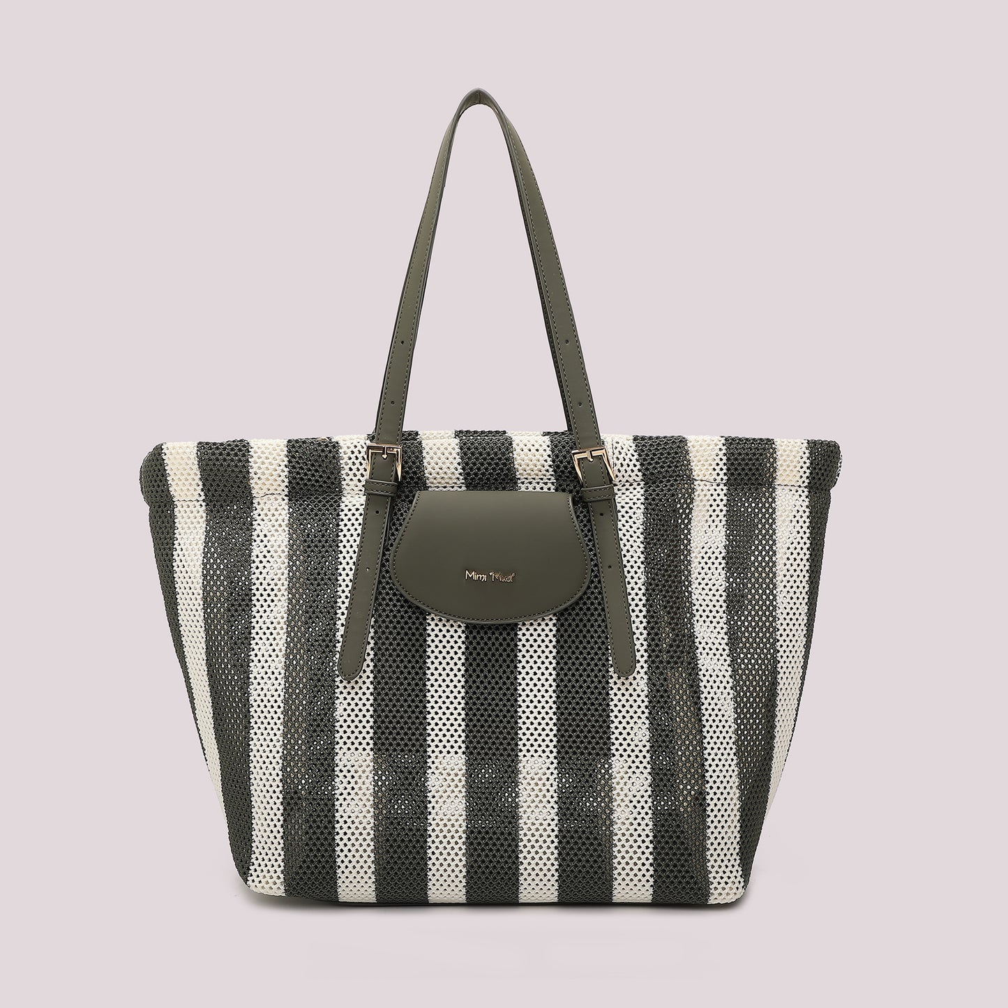 BORSA A SPALLA IN RETE A RIGHE