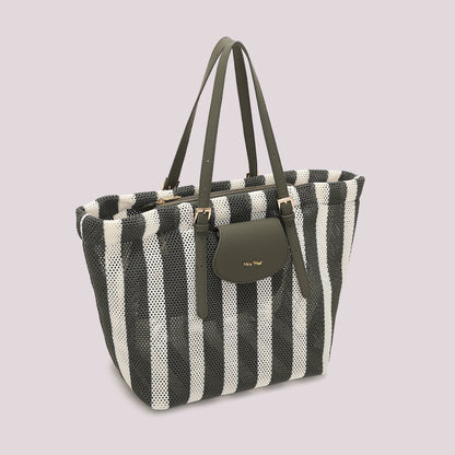 BORSA A SPALLA IN RETE A RIGHE