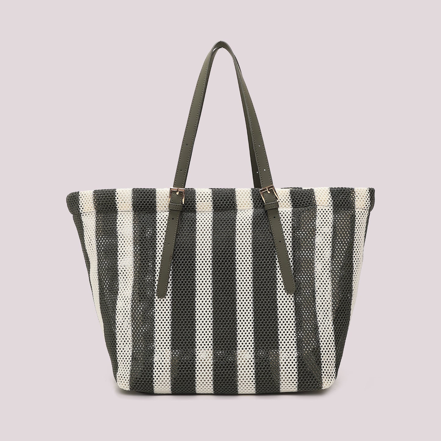 BORSA A SPALLA IN RETE A RIGHE