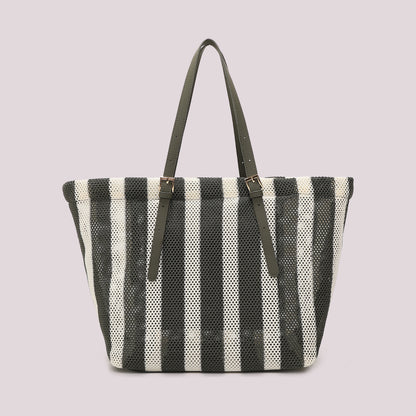 BORSA A SPALLA IN RETE A RIGHE