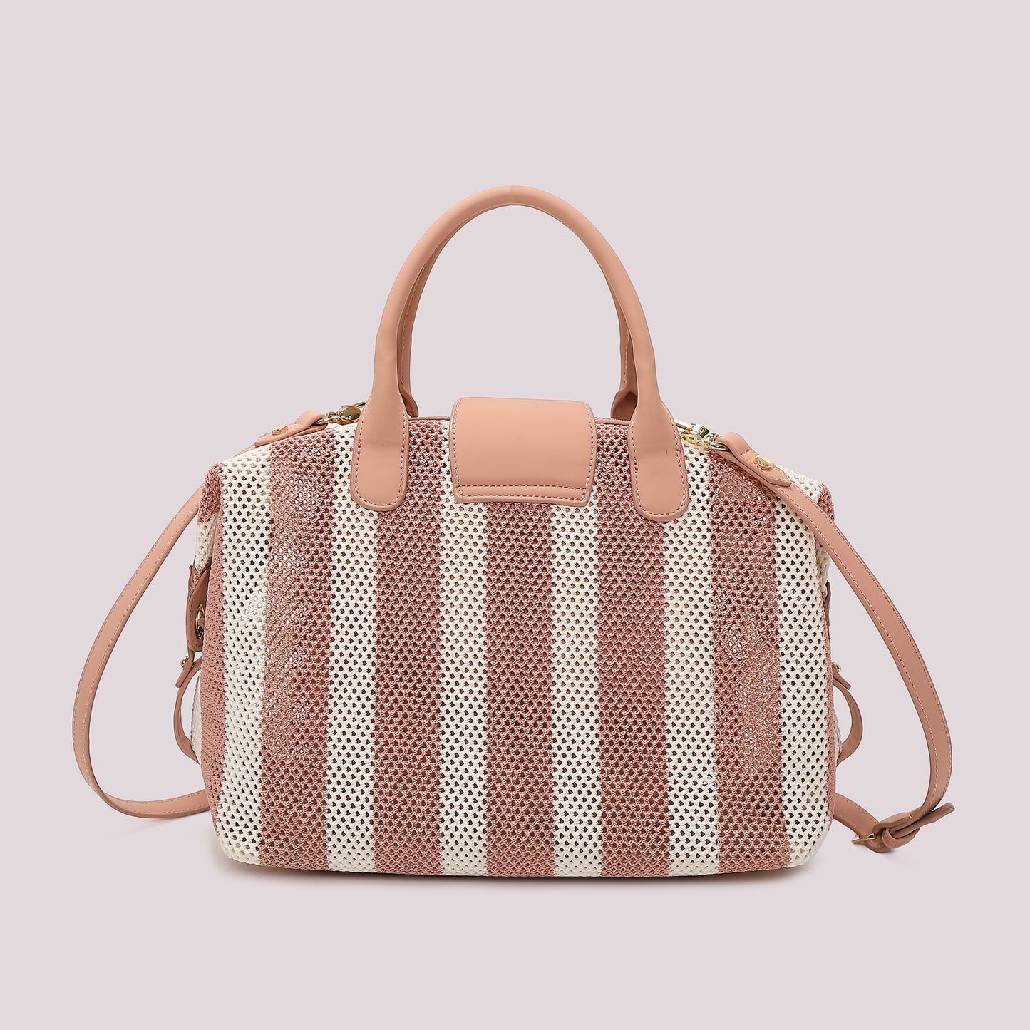 BORSA A BAULETTO IN RETE A RIGHE