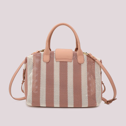 BORSA A BAULETTO IN RETE A RIGHE