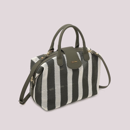 BORSA A BAULETTO IN RETE A RIGHE