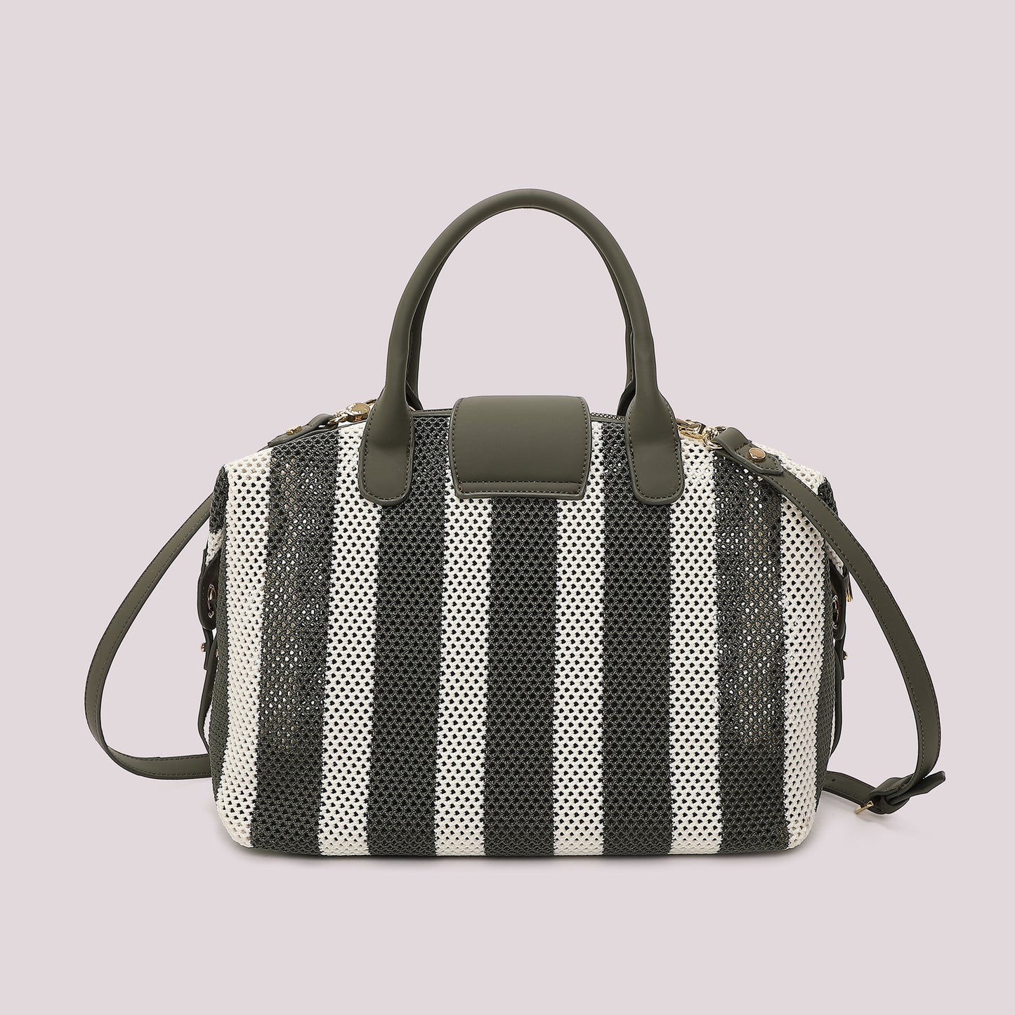 BORSA A BAULETTO IN RETE A RIGHE