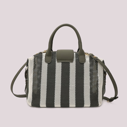 BORSA A BAULETTO IN RETE A RIGHE