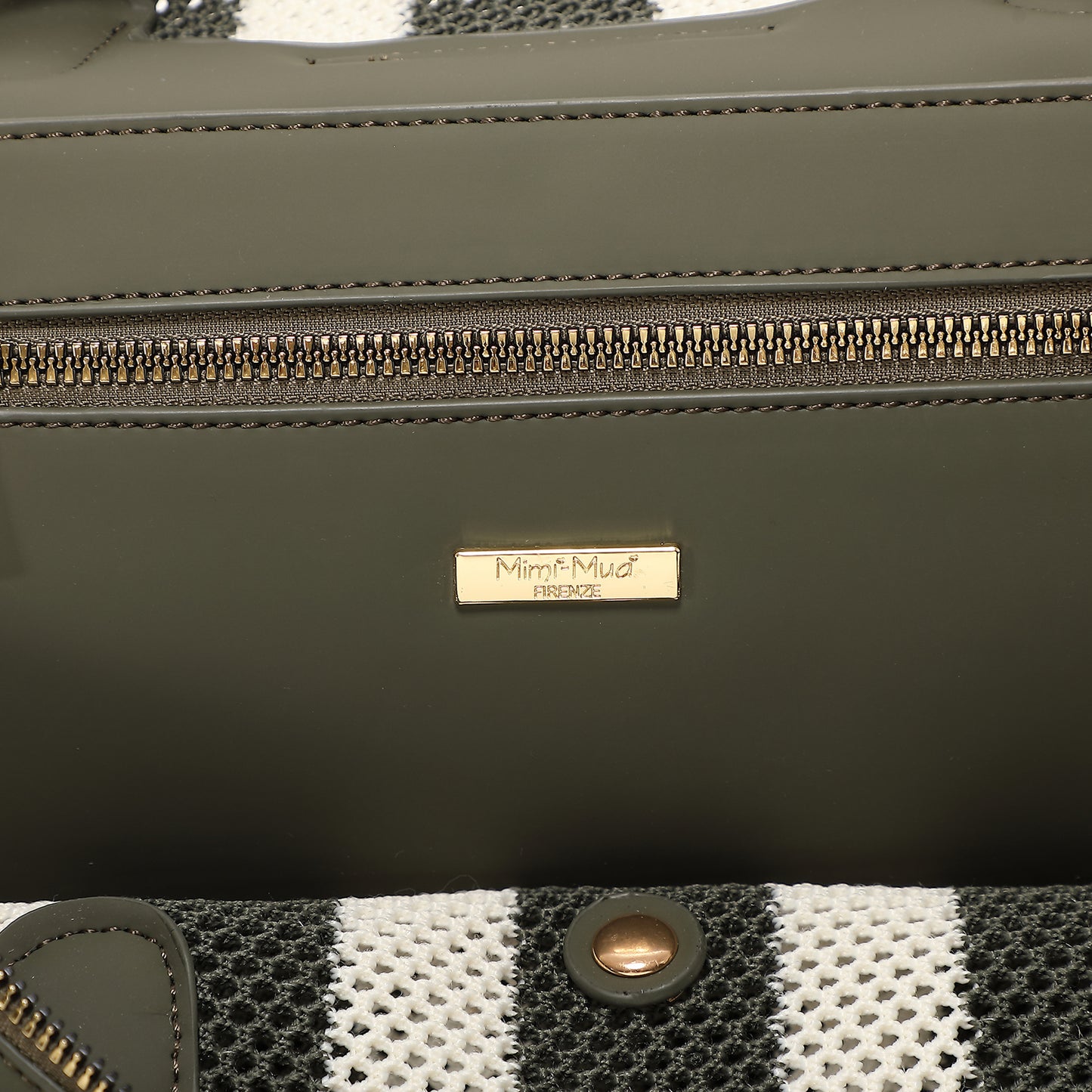 BORSA A BAULETTO IN RETE A RIGHE