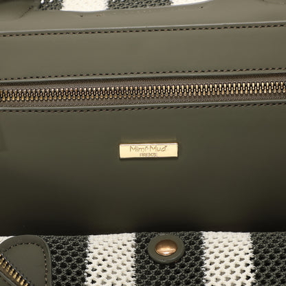 BORSA A BAULETTO IN RETE A RIGHE