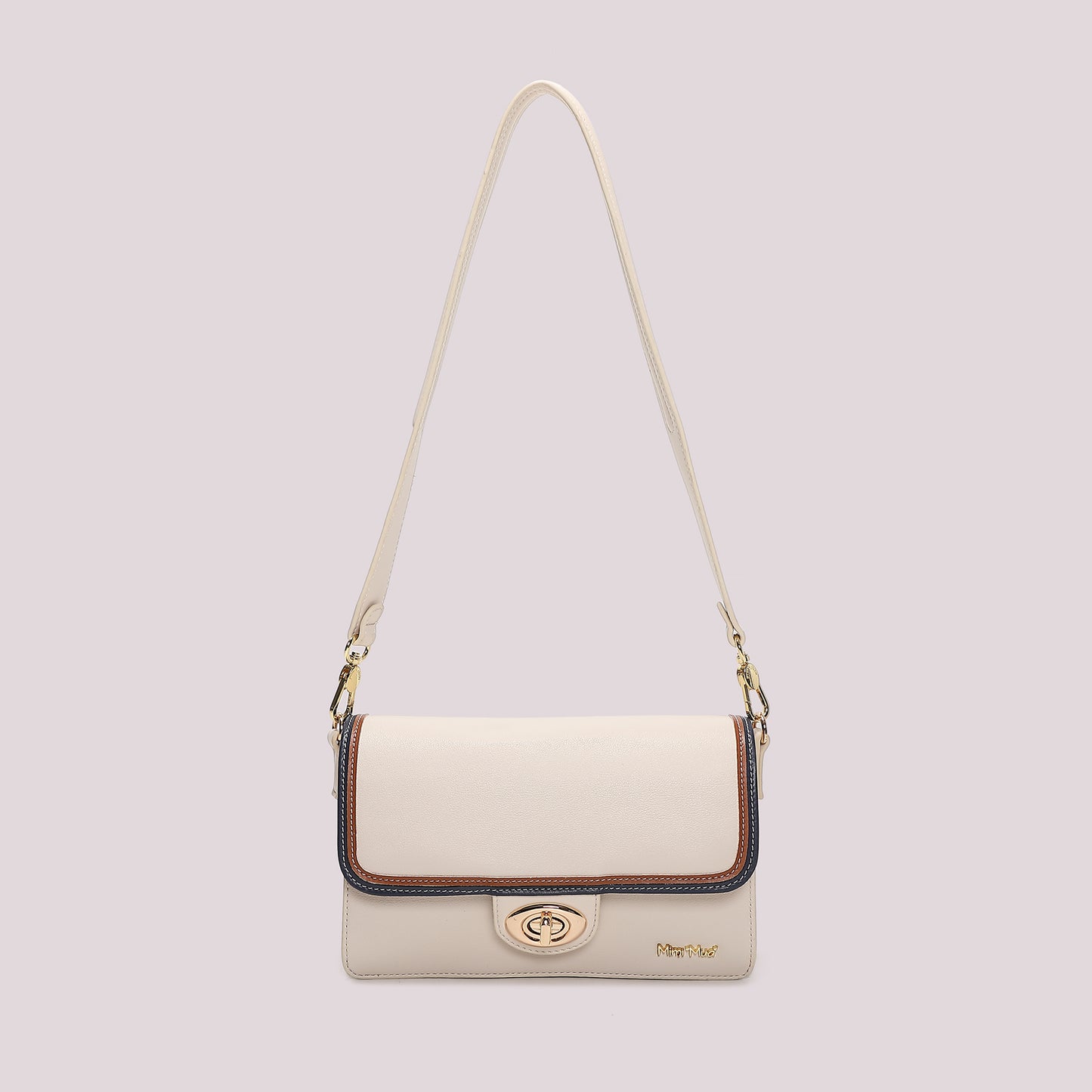 BORSA A TRACOLLA CON BORDO COLORATO