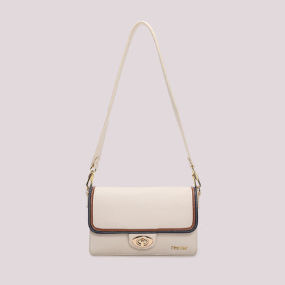 BORSA A TRACOLLA CON BORDO COLORATO