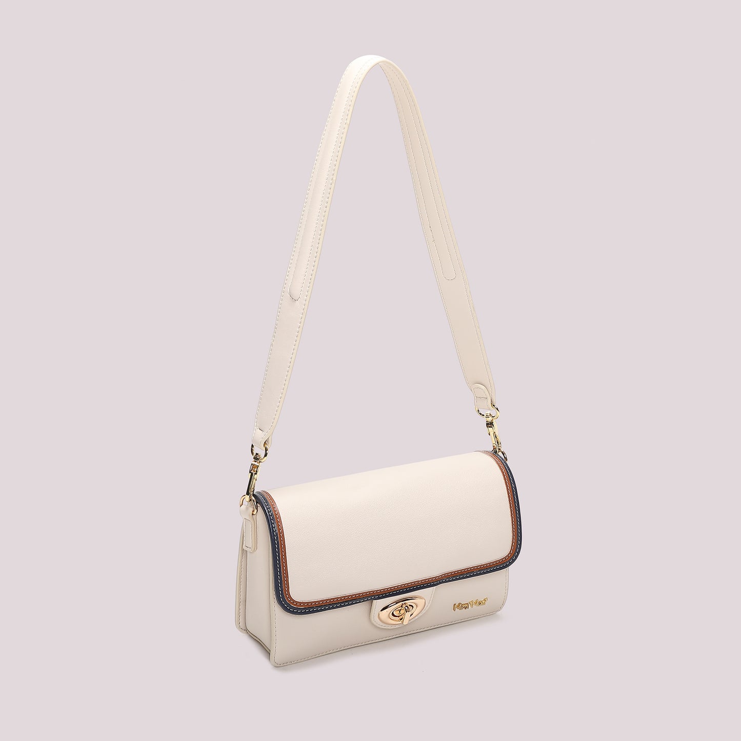 BORSA A TRACOLLA CON BORDO COLORATO