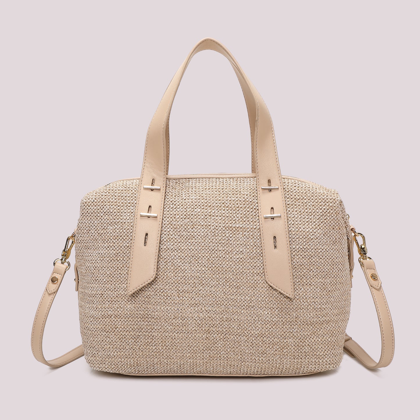 BORSA A BAULETTO IN PAGLIA