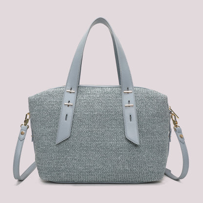 BORSA A BAULETTO IN PAGLIA