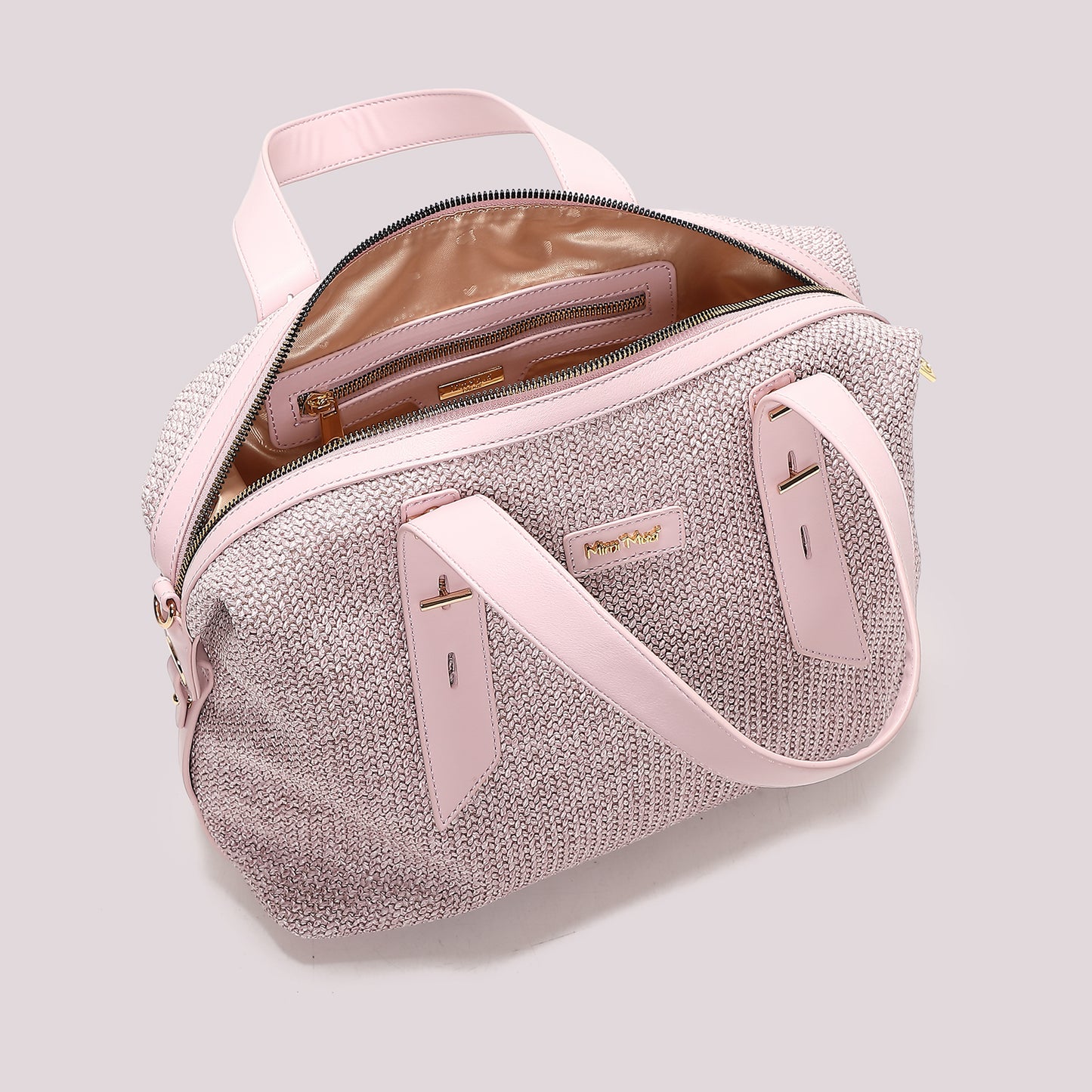 BORSA A BAULETTO IN PAGLIA