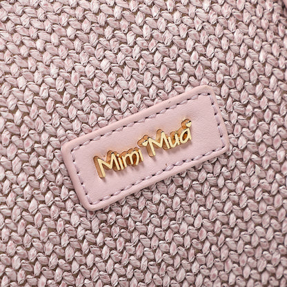 BORSA A BAULETTO IN PAGLIA