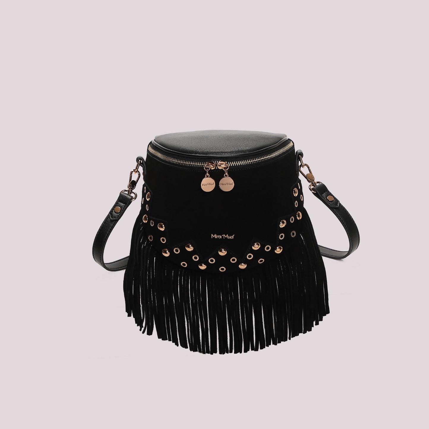 BORSA MARSUPIO CON FRANGE E BORCHIE