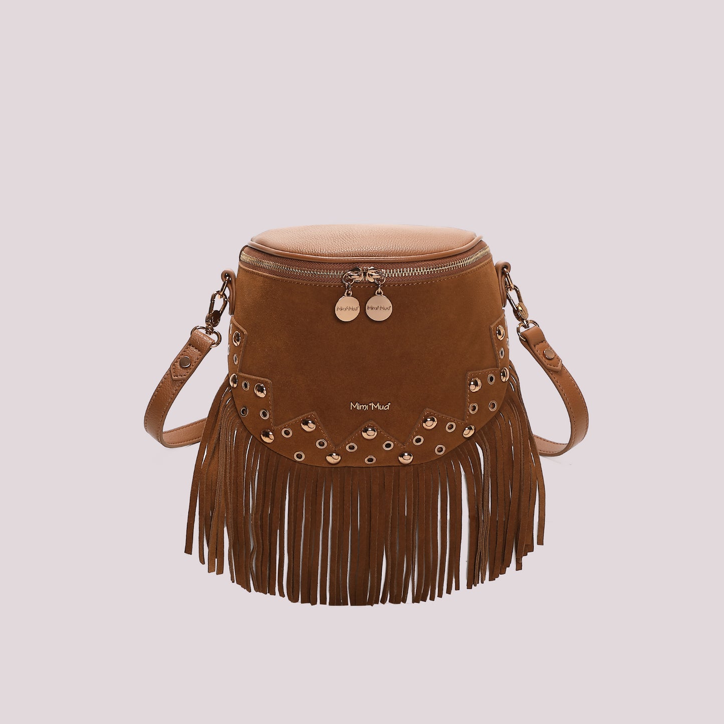 BORSA MARSUPIO CON FRANGE E BORCHIE
