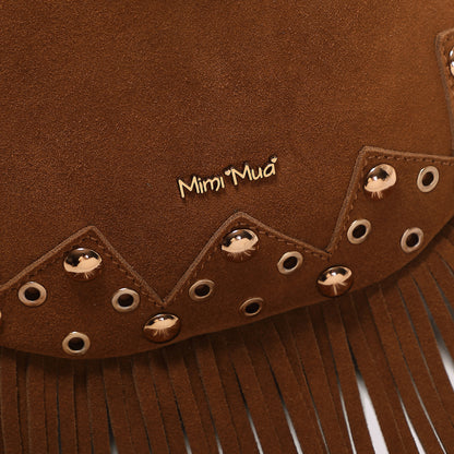 BORSA MARSUPIO CON FRANGE E BORCHIE