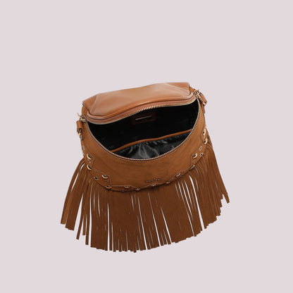 BORSA MARSUPIO CON FRANGE E BORCHIE