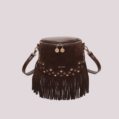 BORSA MARSUPIO CON FRANGE E BORCHIE