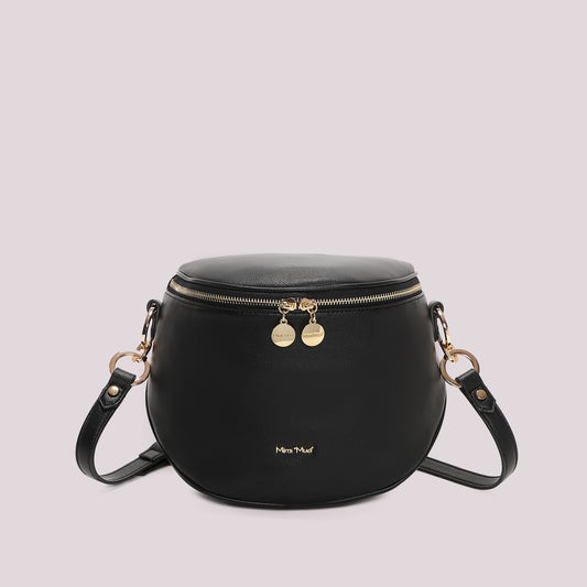 BORSA MARSUPIO CON DETTAGLIO ANELLI AI MANICI