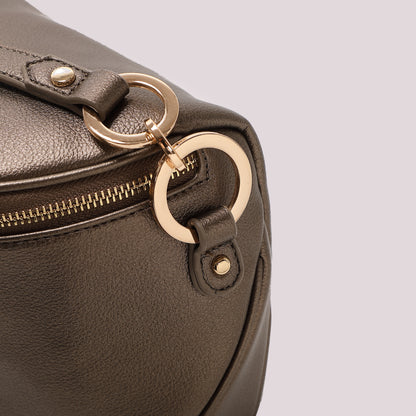 BORSA MARSUPIO CON DETTAGLIO ANELLI AI MANICI