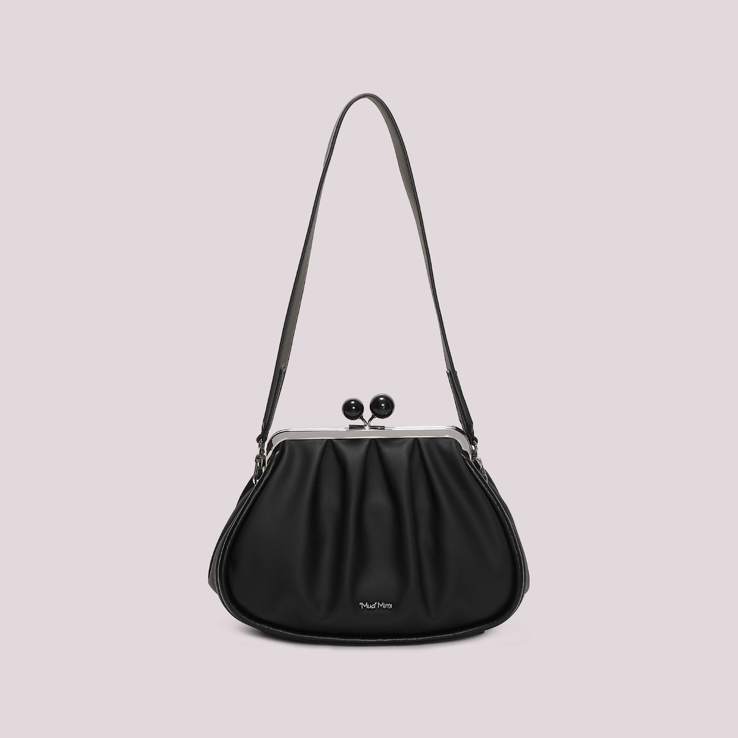 BORSA CLUTCH MORBIDA CON CHIUSURA A SFERE