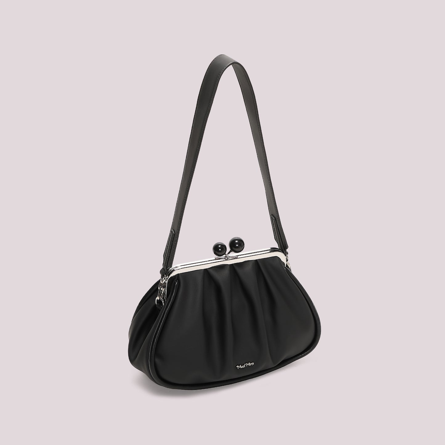 BORSA CLUTCH MORBIDA CON CHIUSURA A SFERE