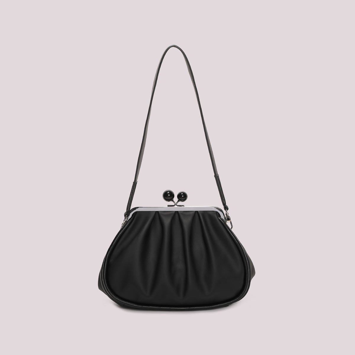 BORSA CLUTCH MORBIDA CON CHIUSURA A SFERE