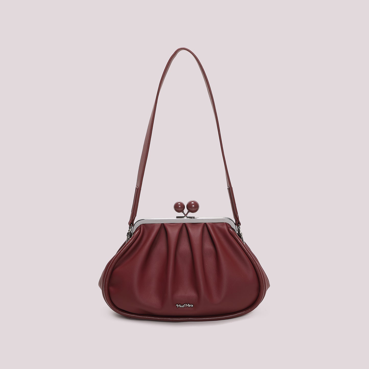 BORSA CLUTCH MORBIDA CON CHIUSURA A SFERE