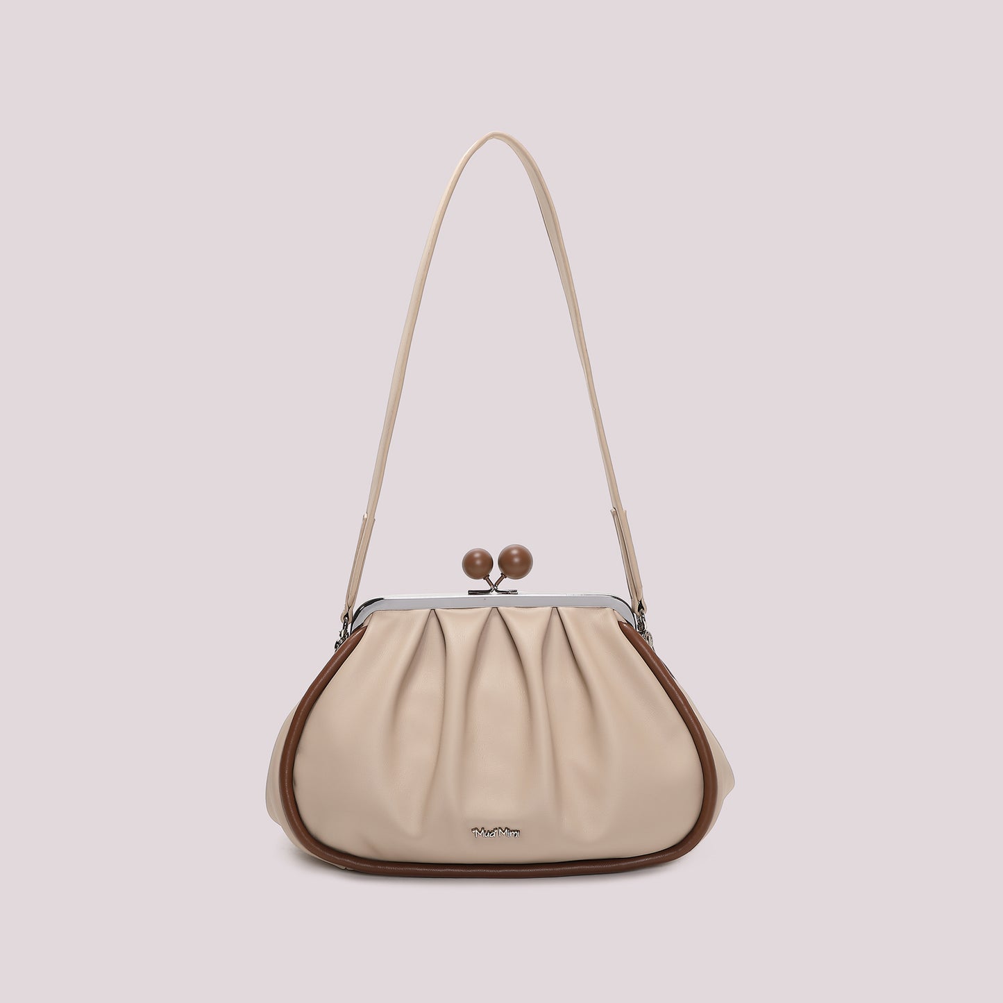 BORSA CLUTCH MORBIDA CON CHIUSURA A SFERE