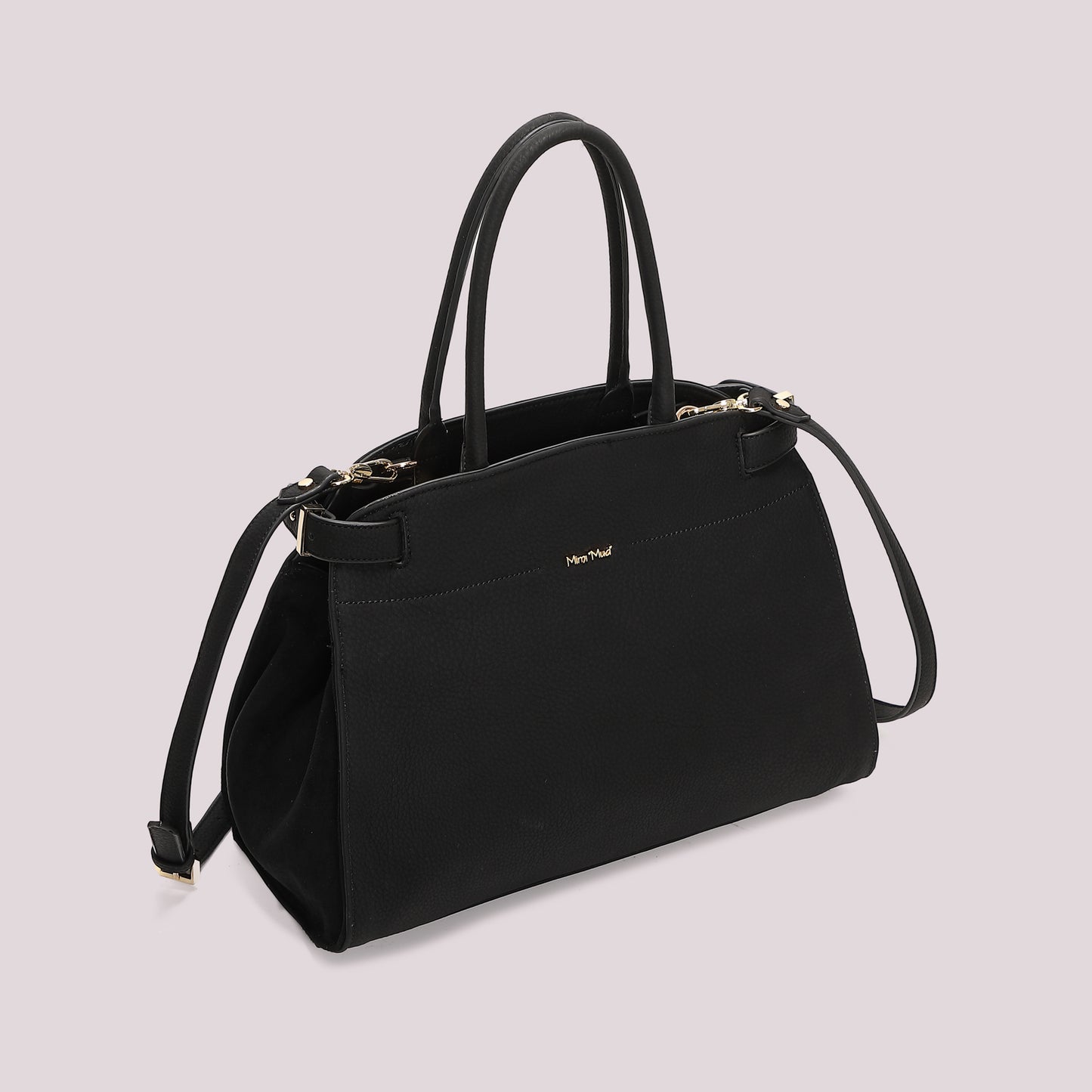 BORSA SHOPPING CON FIANCHI EFFETTO CAMOSCIO