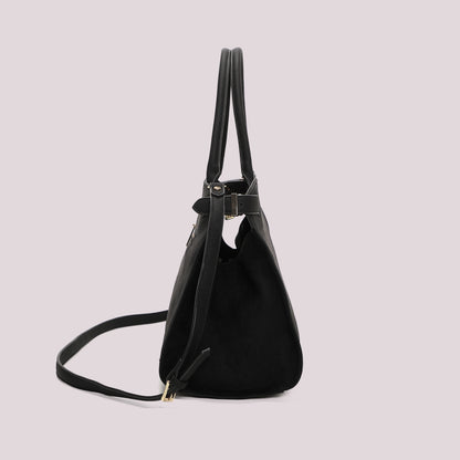 BORSA SHOPPING CON FIANCHI EFFETTO CAMOSCIO