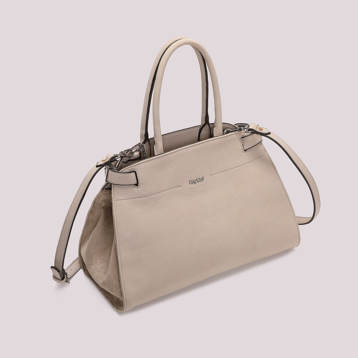 BORSA SHOPPING CON FIANCHI EFFETTO CAMOSCIO
