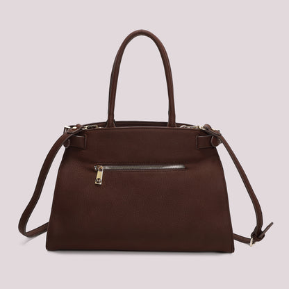 BORSA SHOPPING CON FIANCHI EFFETTO CAMOSCIO