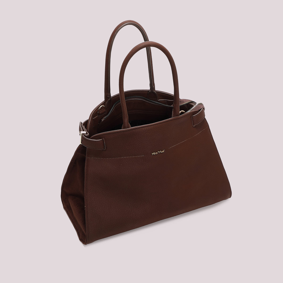 BORSA SHOPPING CON FIANCHI EFFETTO CAMOSCIO