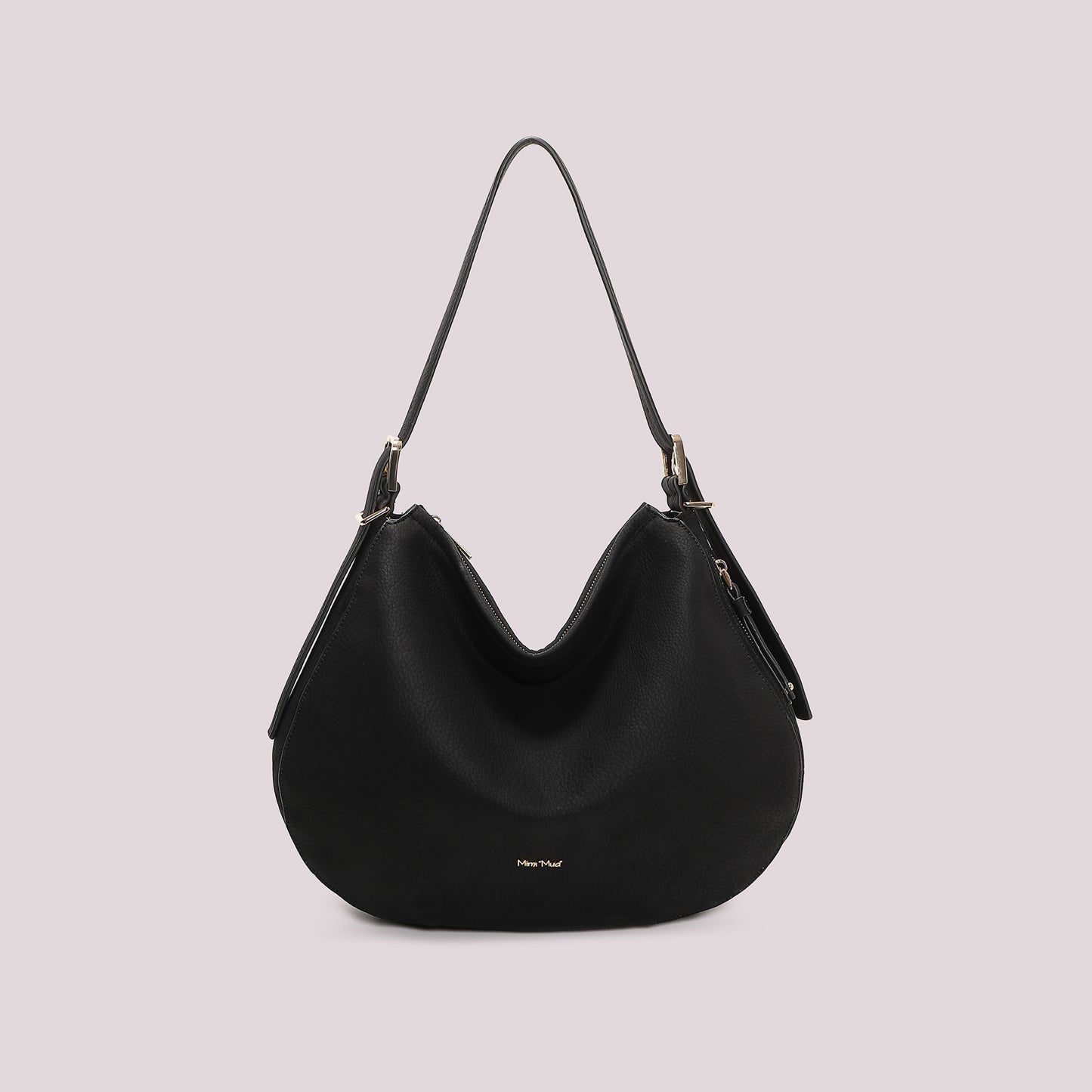 BORSA A SPALLA CON FIANCHI EFFETTO CAMOSCIO