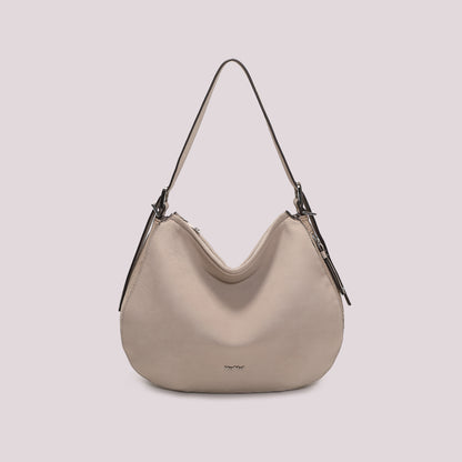 BORSA A SPALLA CON FIANCHI EFFETTO CAMOSCIO