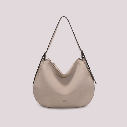 BORSA A SPALLA CON FIANCHI EFFETTO CAMOSCIO