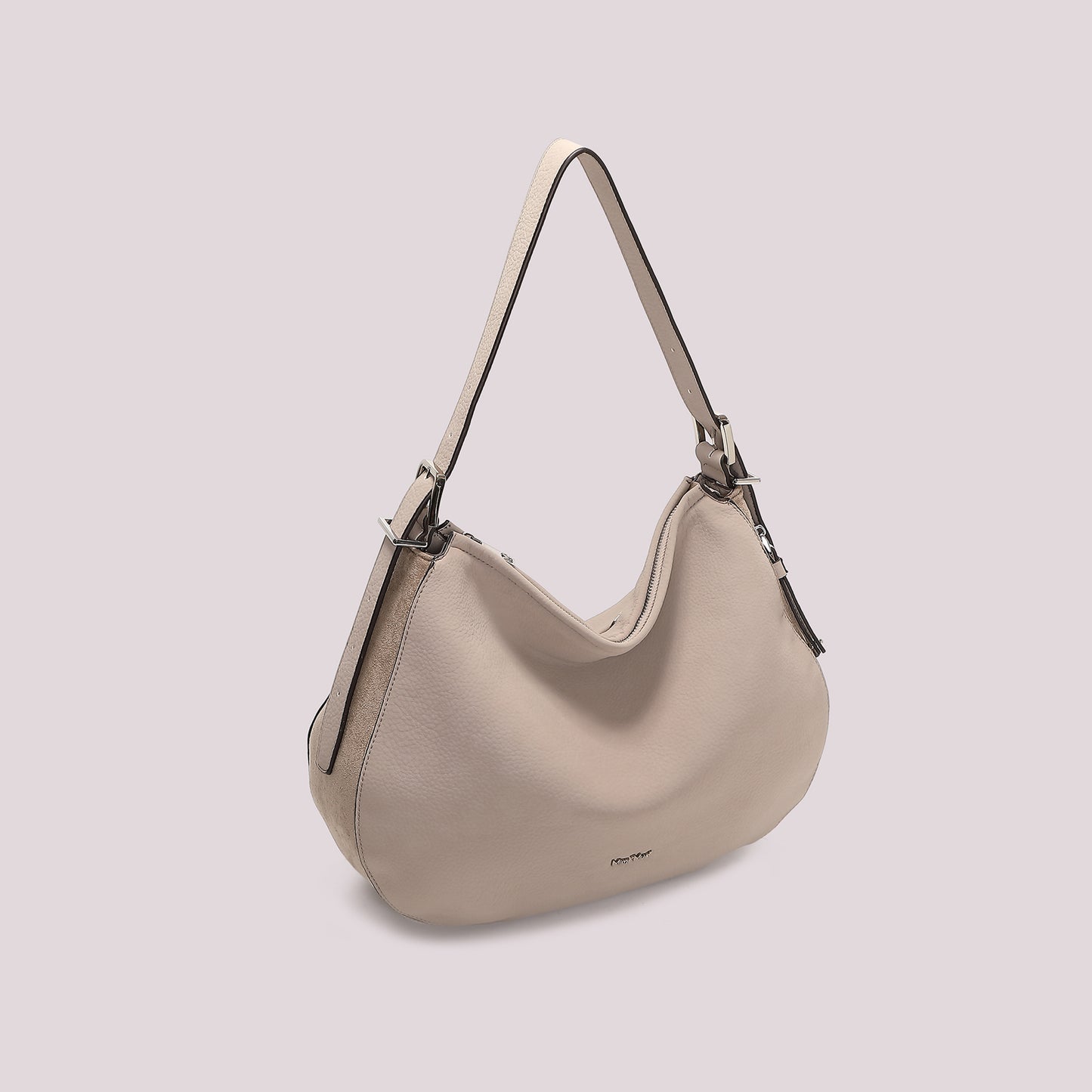 BORSA A SPALLA CON FIANCHI EFFETTO CAMOSCIO