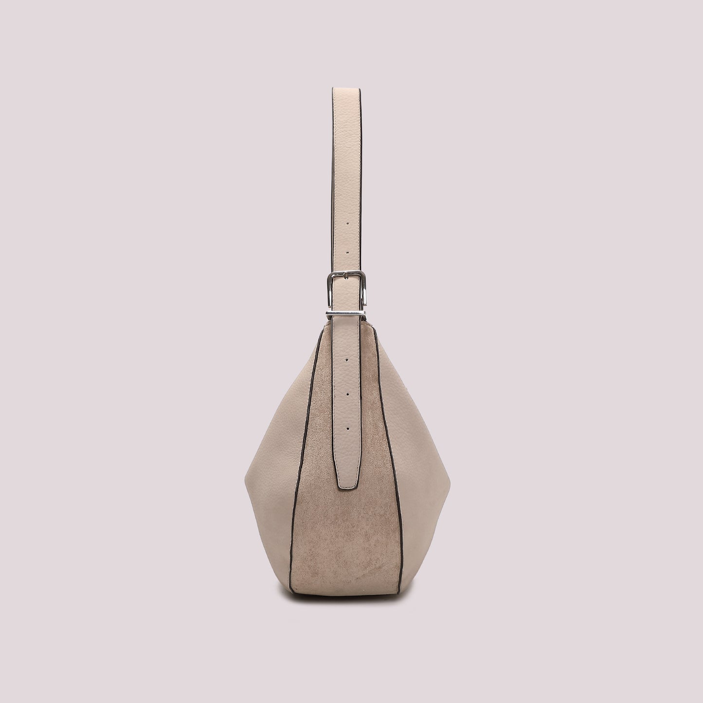 BORSA A SPALLA CON FIANCHI EFFETTO CAMOSCIO