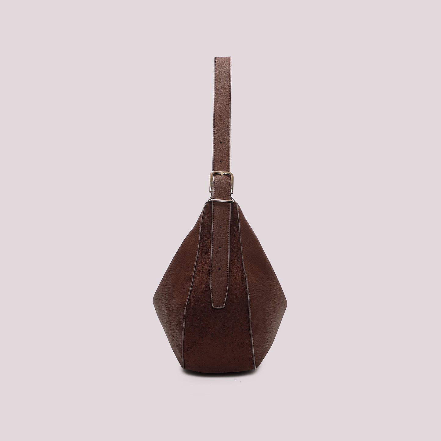 BORSA A SPALLA CON FIANCHI EFFETTO CAMOSCIO