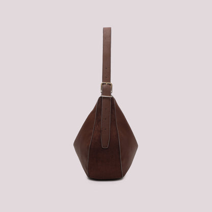 BORSA A SPALLA CON FIANCHI EFFETTO CAMOSCIO