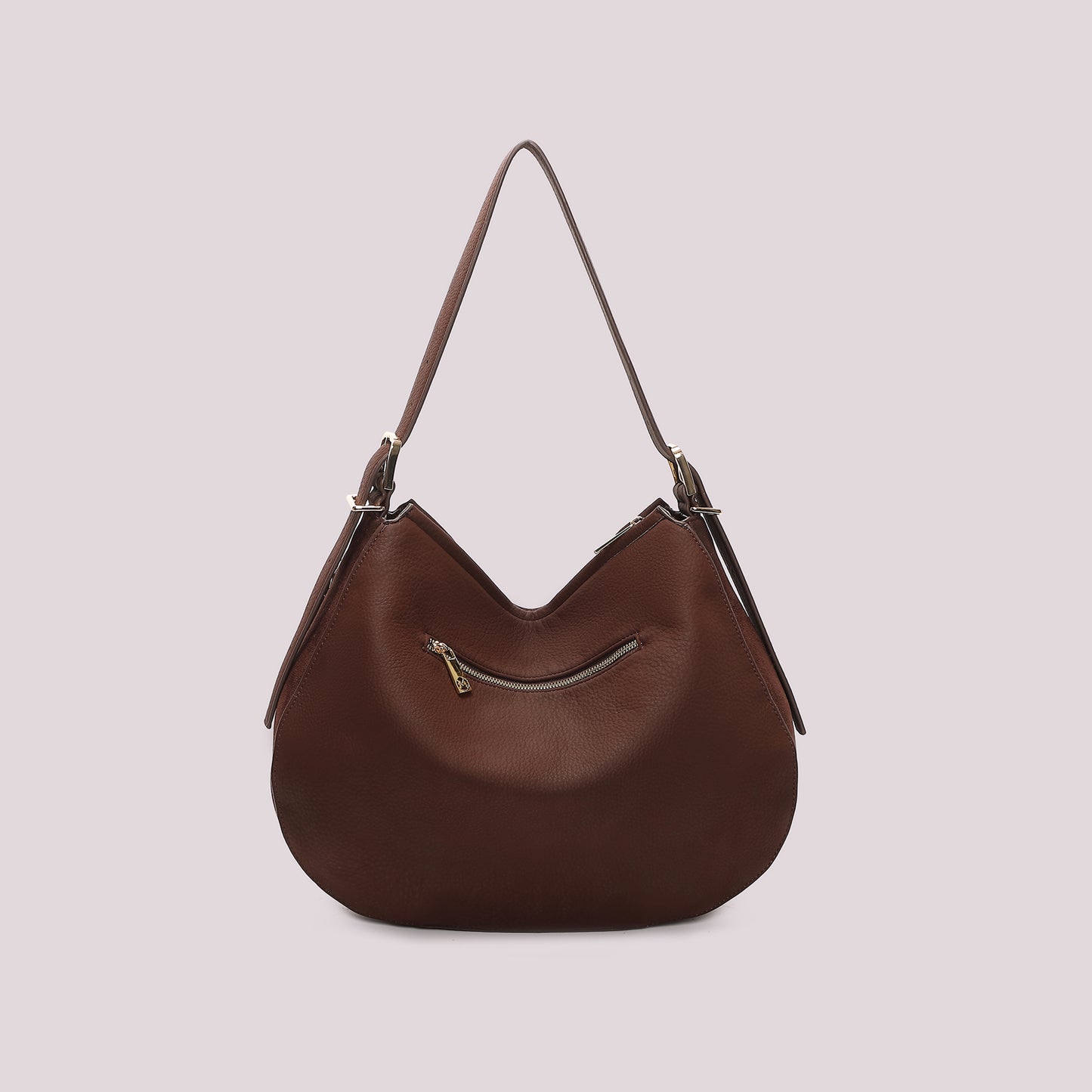 BORSA A SPALLA CON FIANCHI EFFETTO CAMOSCIO