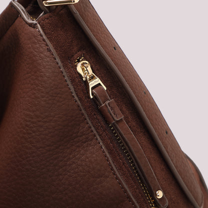 BORSA A SPALLA CON FIANCHI EFFETTO CAMOSCIO