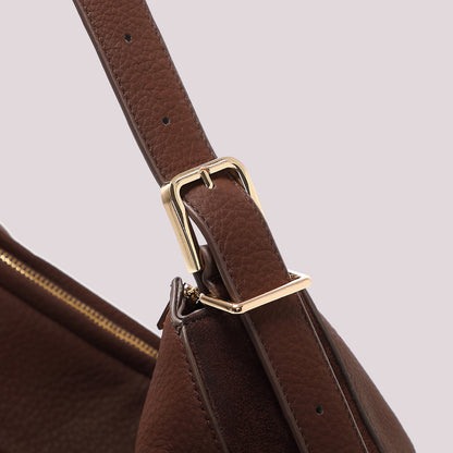 BORSA A SPALLA CON FIANCHI EFFETTO CAMOSCIO