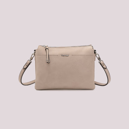BORSA A TRACOLLA CON FIANCHI EFFETTO CAMOSCIO