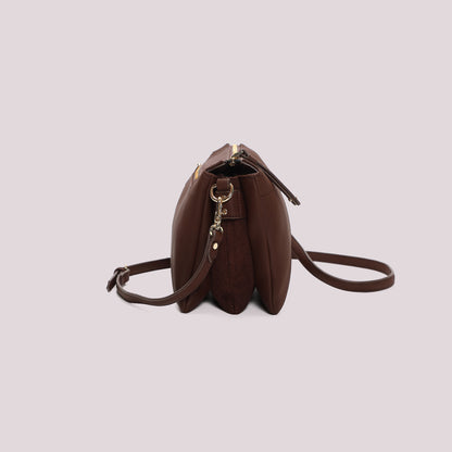 BORSA A TRACOLLA CON FIANCHI EFFETTO CAMOSCIO
