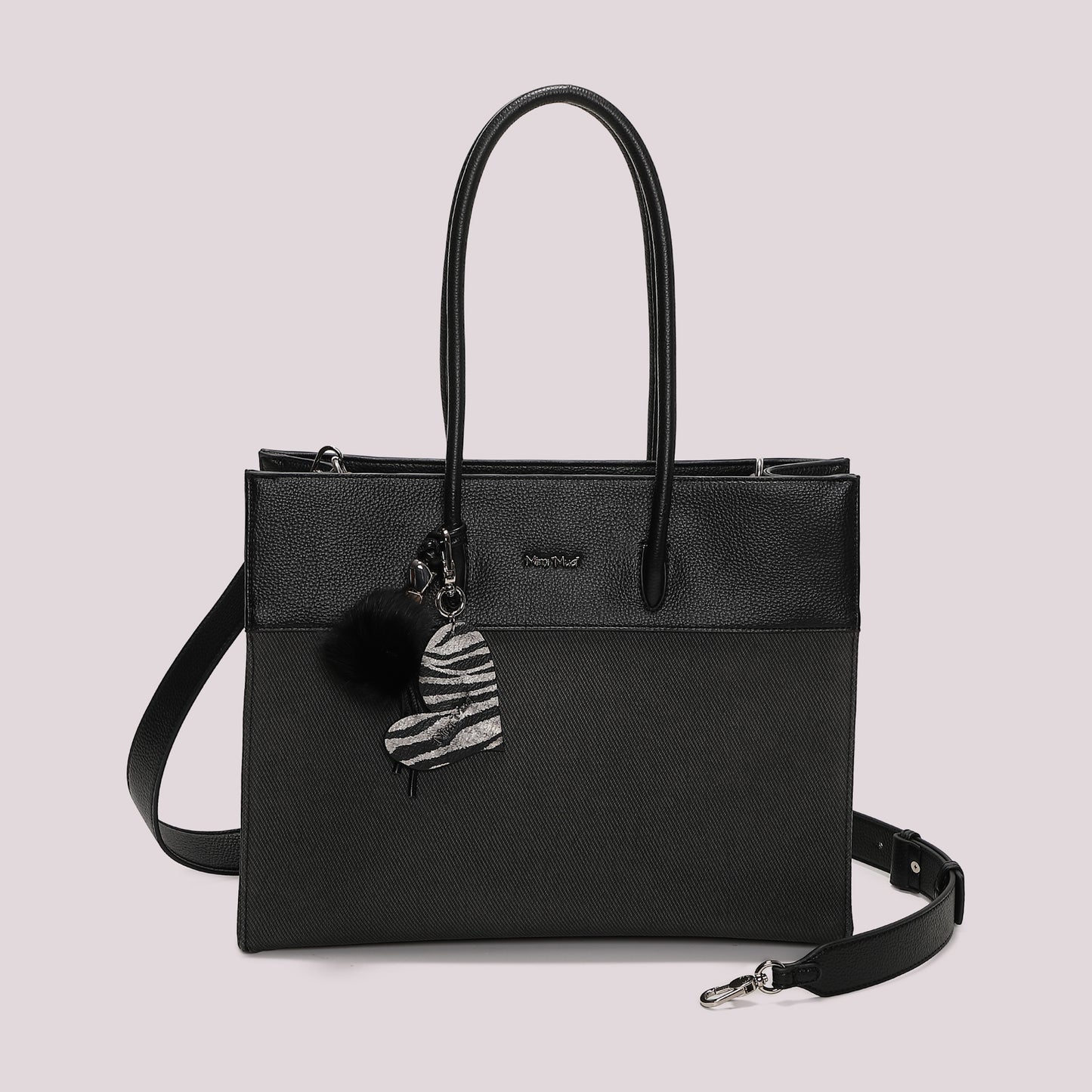 BORSA TOTE CON CHARM E CUORE