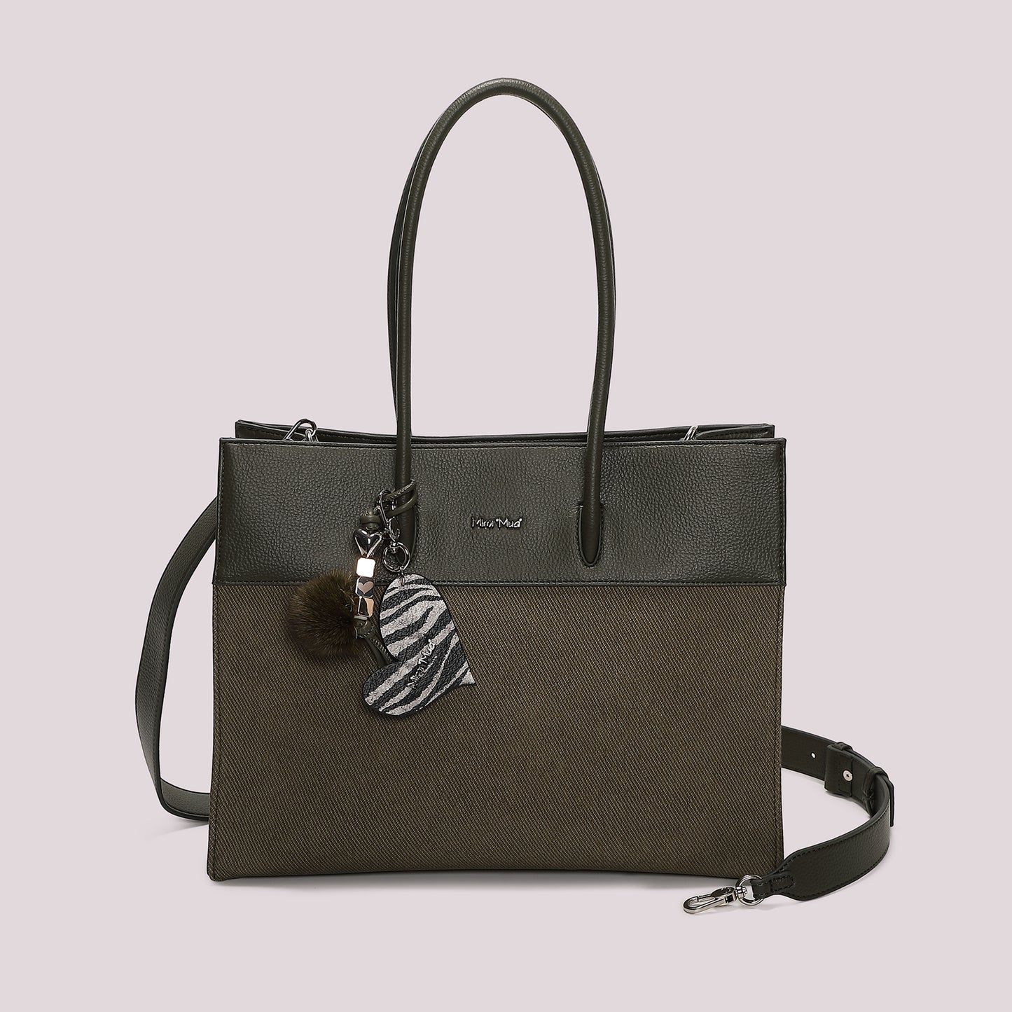 BORSA TOTE CON CHARM E CUORE